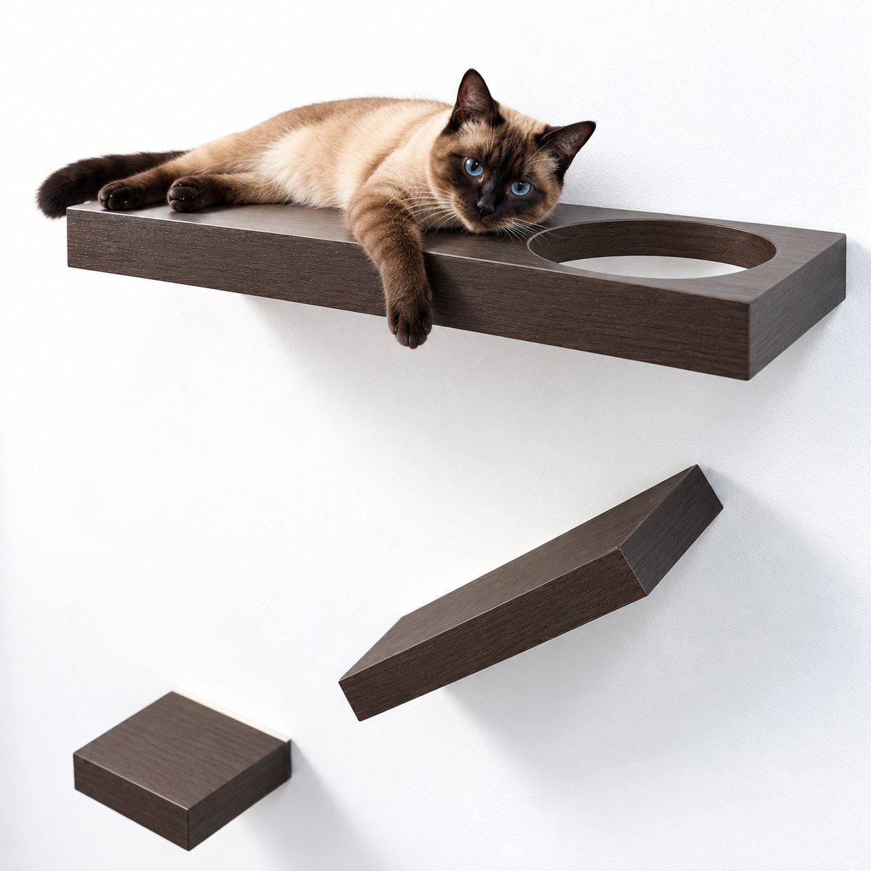 PetFusion Cat Activity Wall Shelves (3-Piece), view 4