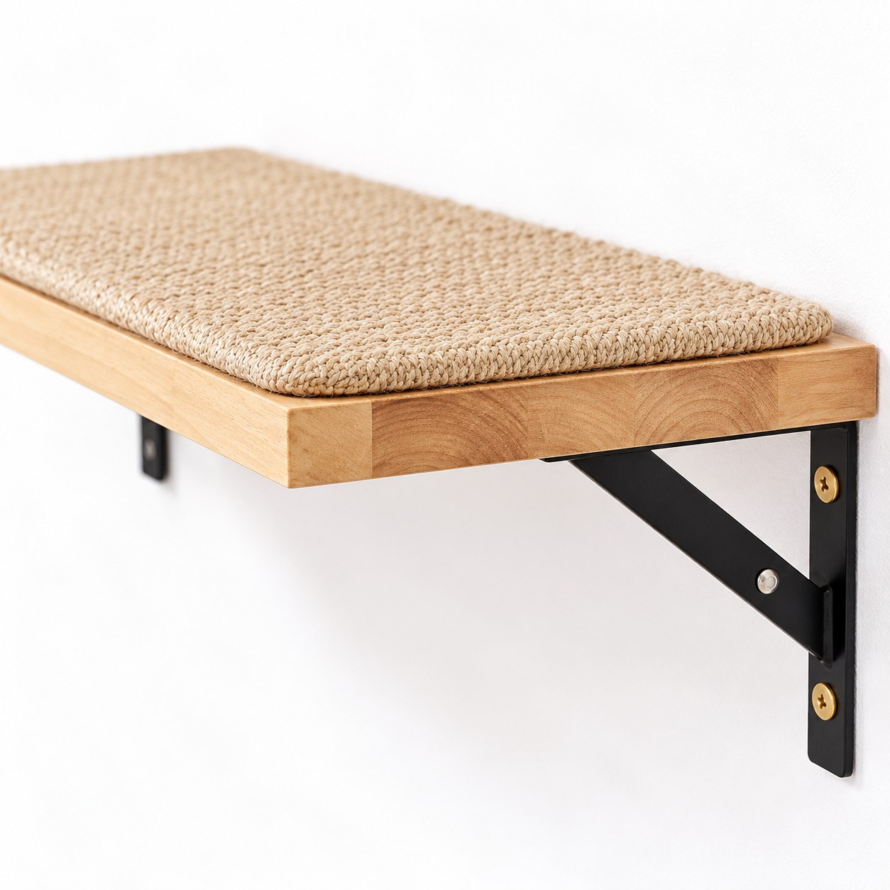 FUKUMARU Cat Wall Shelf, 17 x 10 in, Sisal Mat, view 3