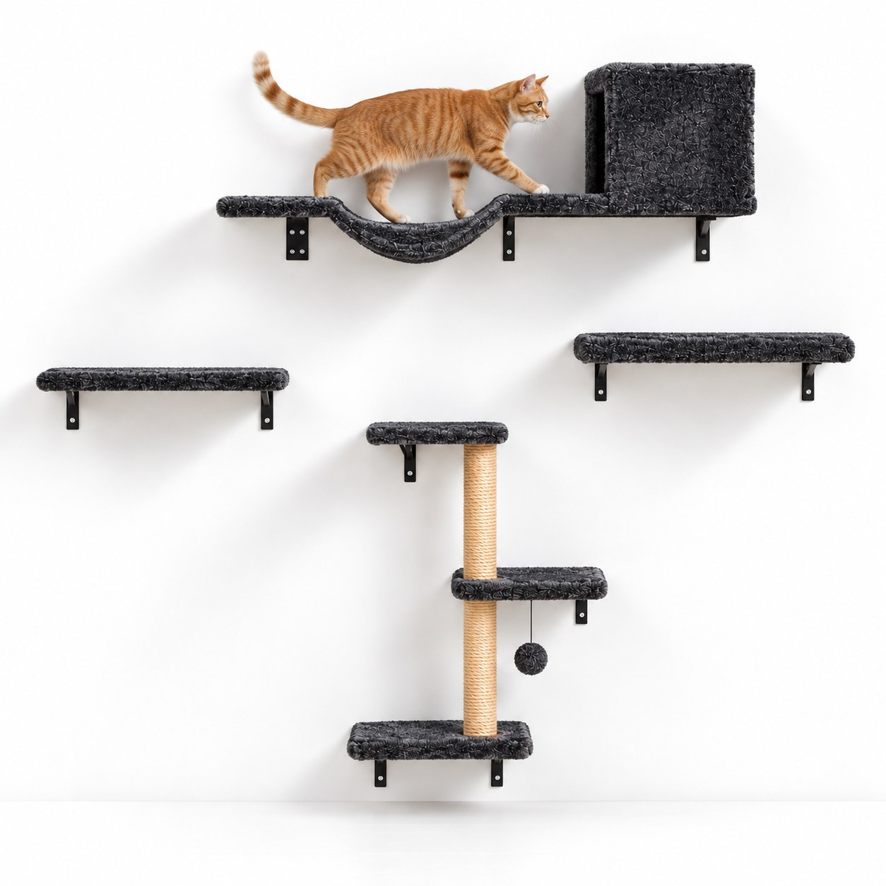 FUKUMARU 4-in-1 Cat Wall Furniture Set
