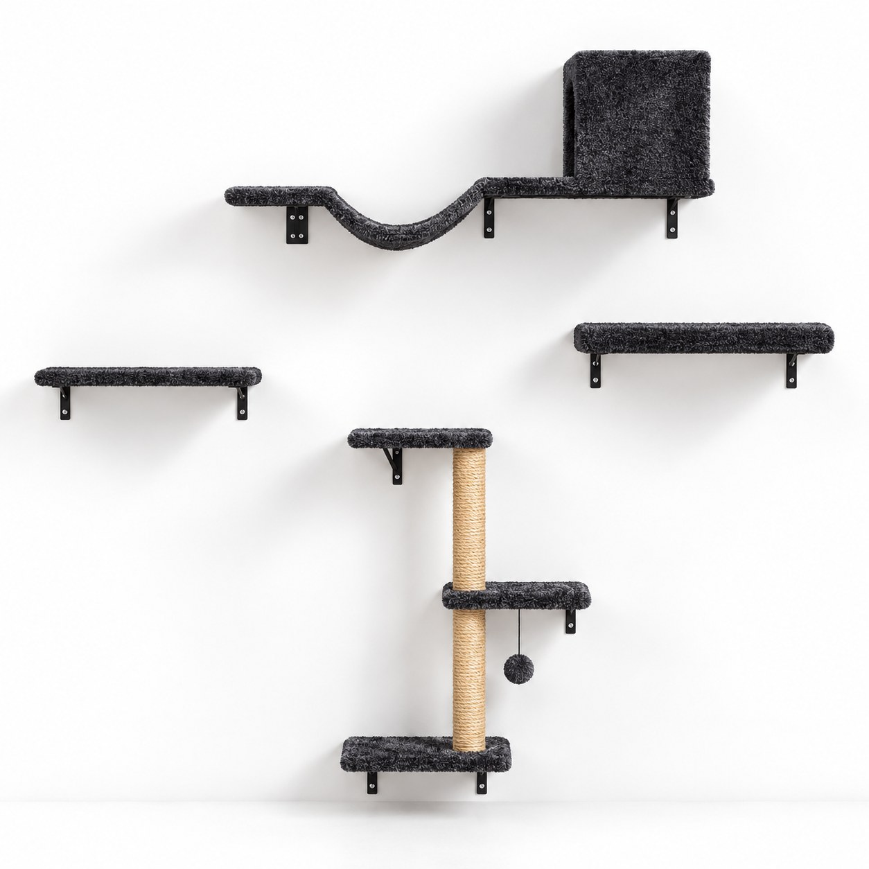 FUKUMARU 4-in-1 Cat Wall Furniture Set, view 2