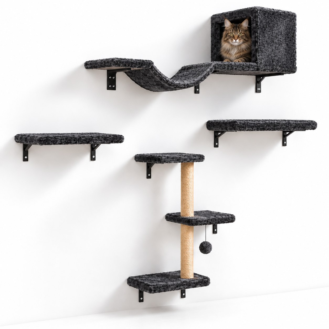 FUKUMARU 4-in-1 Cat Wall Furniture Set, view 4